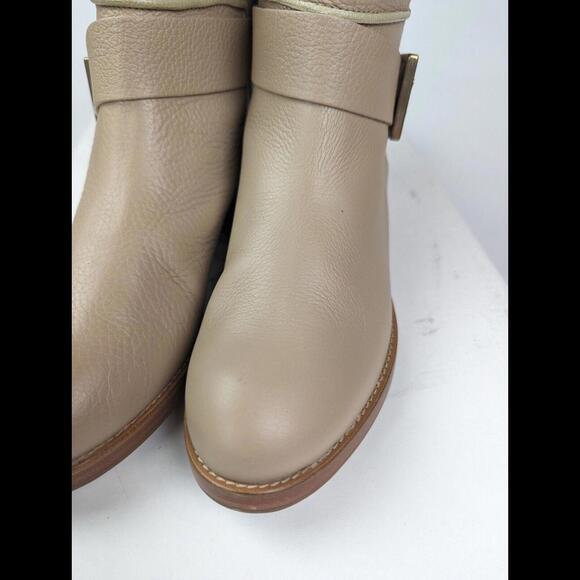 [SOLD] CHLOE Sz EU39 US9 Knee High Riding Boots Prince Leather Cream Pull On - Picture 6 of 15